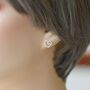 Sterling Silver Open Heart Stud Earrings, thumbnail 10 of 11