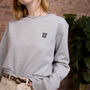 Embroidered Stacked Initials Year Sweatshirt Mini, thumbnail 3 of 9