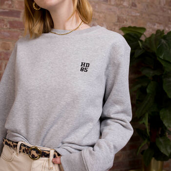 Embroidered Stacked Initials Year Sweatshirt Mini, 3 of 9