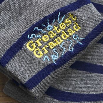 Greatest Grandad Personalised Grandfather Socks, 2 of 4