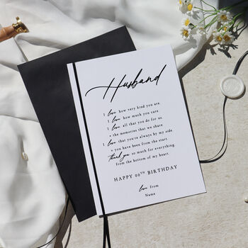 Personalised Birthday Card For Boyfriend Love Poem, 3 of 7