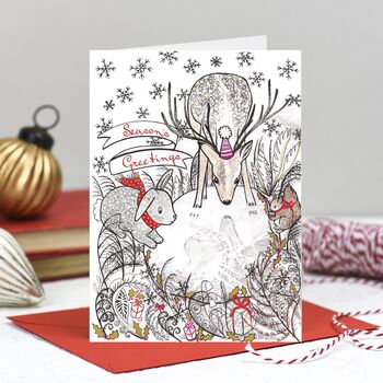 'Snowy Wildwood' Mixed Pack Of Eight Christmas Cards, 3 of 9