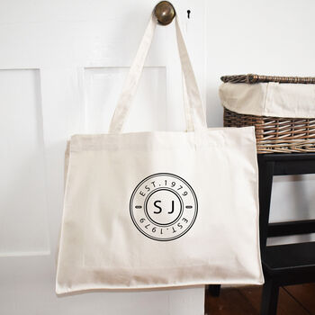 Personalised Initials Oversized Shopper And Beach Bag, 5 of 7