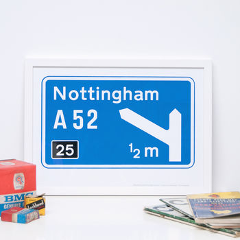 Personalised Motorway Sign Print, 3 of 5