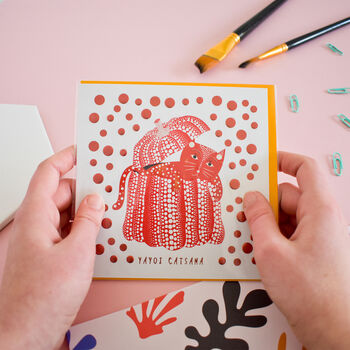 Yayoi Catsama Greetings Card, 2 of 3