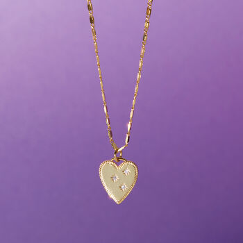 Gold Filled Starry Heart Valentines Necklace, 2 of 6