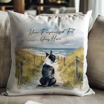 Personalised Boston Terrier Dog Beach Walk Collection, 3 of 8