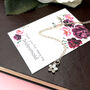 Thank You Bridesmaid Sterling Silver Tiny Flower Necklace, thumbnail 2 of 10