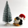 Penguin Christmas Decoration Penguin In Santa Hat, thumbnail 4 of 6