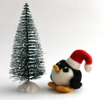 Penguin Christmas Decoration Penguin In Santa Hat, 4 of 6
