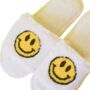 Happy Face White Slippers – Cosy Gift With A Smile Summer Sale, thumbnail 2 of 5
