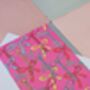 Merry Christmas Colourful Bows Card – Pink, Yellow, Red And Blue – Square – Blank Inside, thumbnail 4 of 4