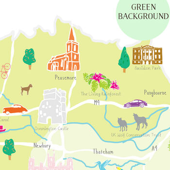 Map Of Berkshire, 3 of 7