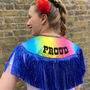Personalised Tinsel Trimmed Rainbow Leopard Cape, thumbnail 5 of 7