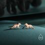 Sterling Silver Very Cute Weasel Stud Earrings, thumbnail 5 of 12
