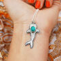 Whale Shark Turquoise Silver Pendant, thumbnail 6 of 9