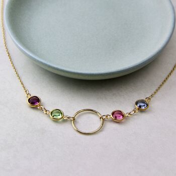 Family Circle Birthstone Necklace, 4 of 10