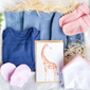 Navy And Pink Newborn Letterbox Hamper, thumbnail 1 of 3