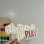 Wooden Play Sign Children’s Bedroom Playroom Decor Montessori Pretend Play Accessory, thumbnail 3 of 5