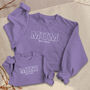 Personalised 'Mum' And 'Mini' Matching Embroidered Family Sweatshirts, thumbnail 1 of 11