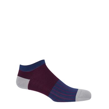 Oxford Stripe Navy And Orange Men's Trainer Socks Bundle, 2 of 7