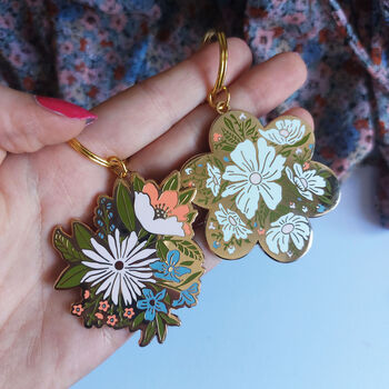 Mixed Flower Enamel Keyring, 9 of 9