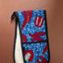 African Print Oven Gloves | Red Blue Dope Print, thumbnail 1 of 3