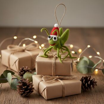 Christmas Cricket Fair Trade Handmade Festive Felt, 6 of 6