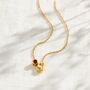 Thread Through Birthstone And Initial Necklace, thumbnail 4 of 7