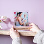 Personalised Floral Transparent Oak Photo Frame, thumbnail 1 of 5