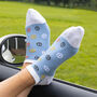 Peace Blue And Organic Paisley Blue Women's Trainer Socks, thumbnail 7 of 7