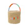 Embroidered Happy Woven Straw Bag, thumbnail 5 of 5