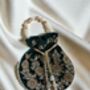 Handcrafted Emerald Green Velvet Potli Bag, thumbnail 3 of 7