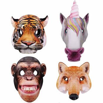 Animal Masks 3D Incl Tiger, Unicorn, Fox And Chimpanzee, 11 of 11