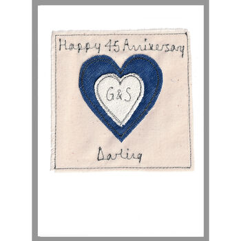 Personalised Sapphire Wedding Anniversary Card, 12 of 12