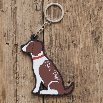 Springer Spaniel Key Ring Personalisation Available, 3 of 8