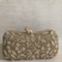 Handcrafted Raw Silk Gold Clutch Bag, thumbnail 5 of 8