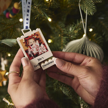 Personalised Lego® Brick Christmas Photo Bauble, 4 of 4