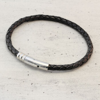 Mens Personalised Leather Bracelet, 4 of 9