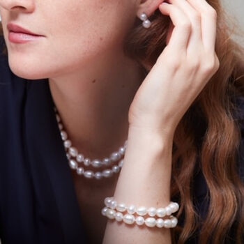 Double Strand Round And Oval Pearl Bracelet, 3 of 4