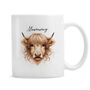 Personalised Name Female Highland Cow Ceramic Mug, thumbnail 5 of 6