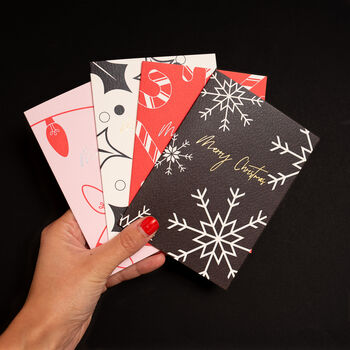 Merry Christmas | Snowflakes | Foiled Christmas Card, 2 of 4