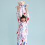 Camilla Girls Pyjama Set With Matching Teddy Bear, thumbnail 2 of 6