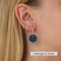 Stylish Circle Leather Hoop Earrings, thumbnail 5 of 6