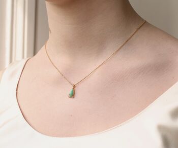 Amazonite Pyramid Pendant Necklace, 2 of 7