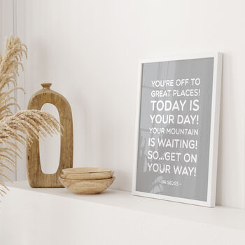 Dr Seuss 'Oh The Places You'll Go' Quote Print, 10 of 12