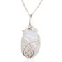 Opalite Silver Wrapped Gemstone Necklace Opalite, thumbnail 1 of 4