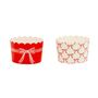 Jumbo Red And Cream Bow Party Baking Cups X 40, thumbnail 2 of 3