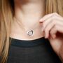 60th Birthday Sterling Silver Ring Necklace, thumbnail 3 of 5