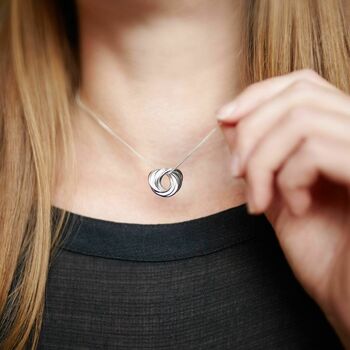 60th Birthday Sterling Silver Ring Necklace, 3 of 5